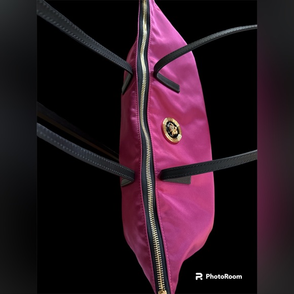 Versace nylon fuscia large tote & dust bag! NWOT! - Picture 11 of 12